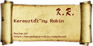 Keresztény Robin névjegykártya